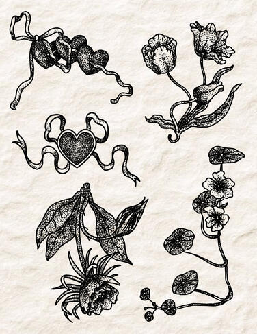 Flowers & hearts